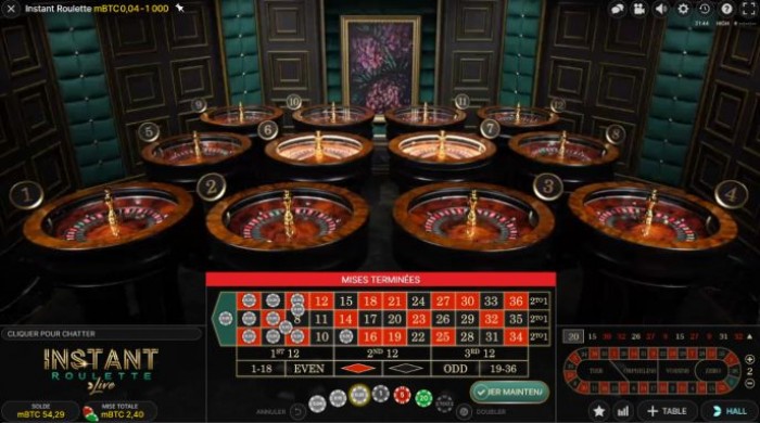 Jeux live  sur ice casino