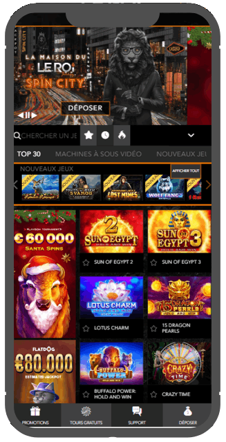 Le Casino Le Roi Johnny disponible sur mobile