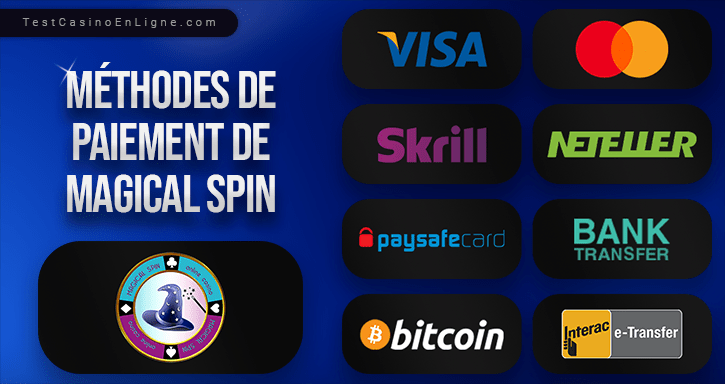 méthodes de paiement magical spin