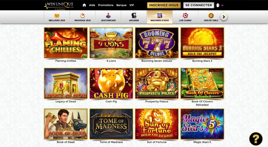 jeux Unique Casino