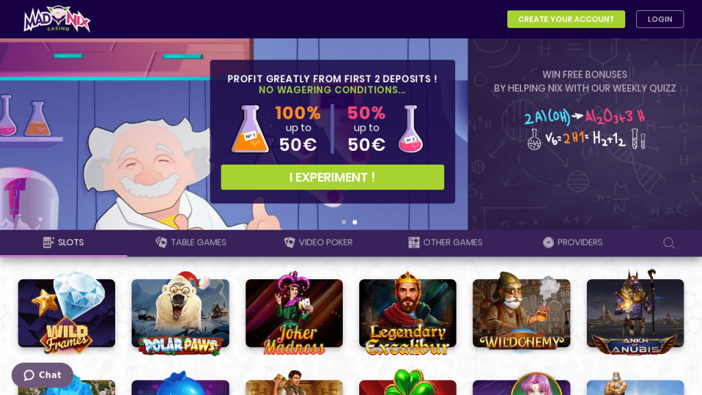 jeux gratuits sur madnix casino