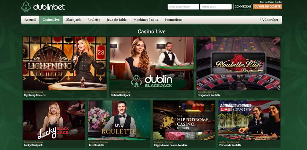 Jeux live dublinbet casino