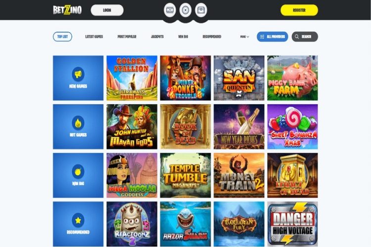 jeux sur betzino casino