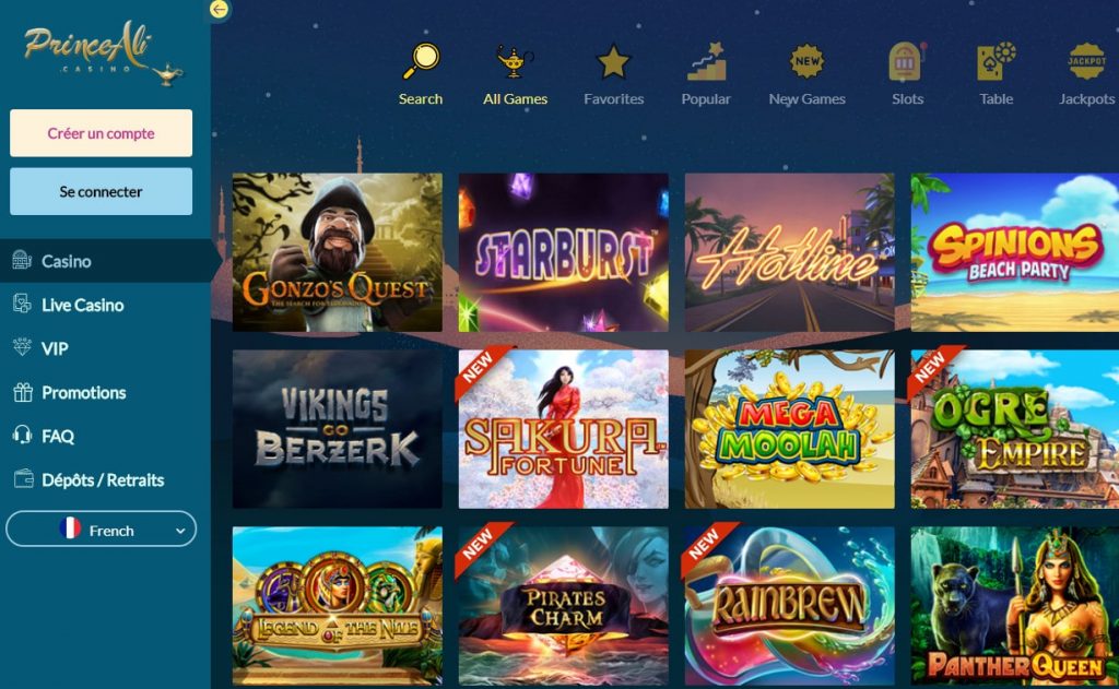  jeux gratuits de Prince Ali casino