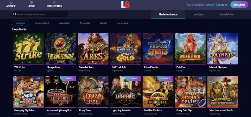 machine à sous lucky8 casino