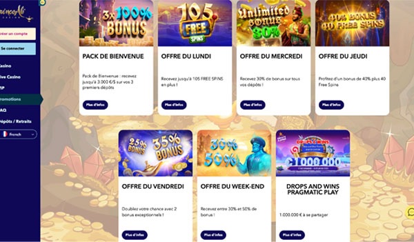 Princeali Casino les bonus et promotions disponibles