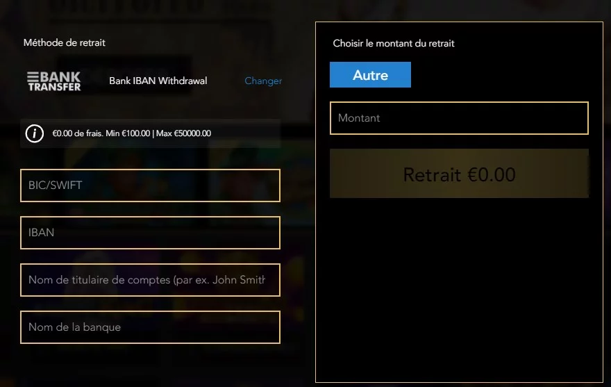 retrait des gains sur Casinojoka