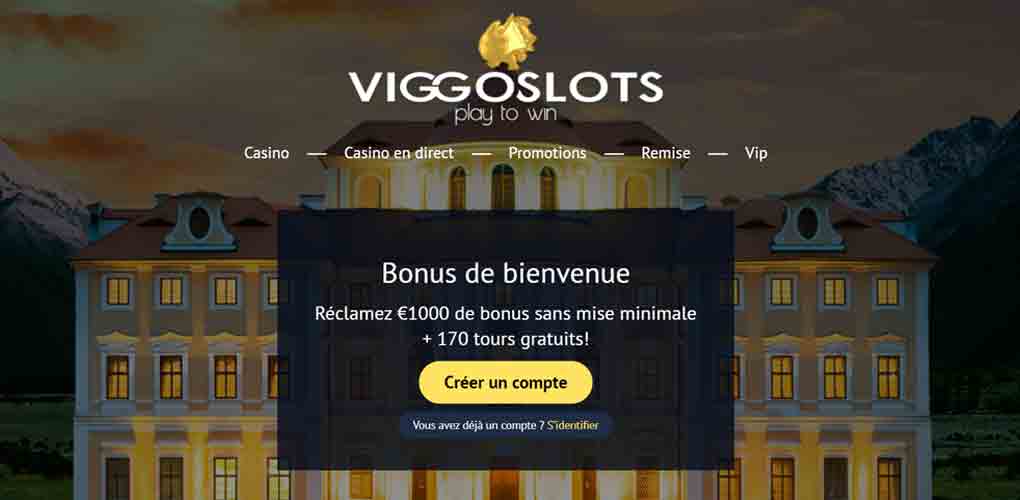 bonus de bienvenue  sur Viggoslots Casino login