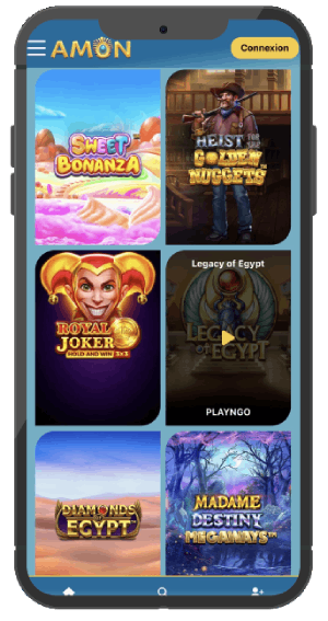 Amon Casino sur mobile