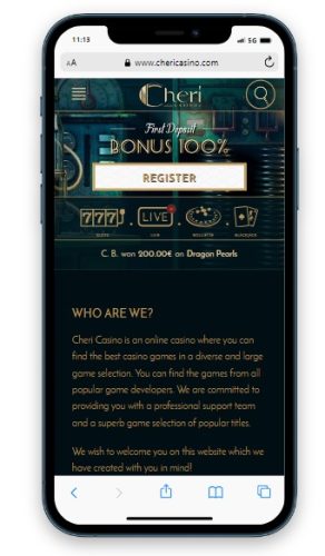 Cheri Casino mobile